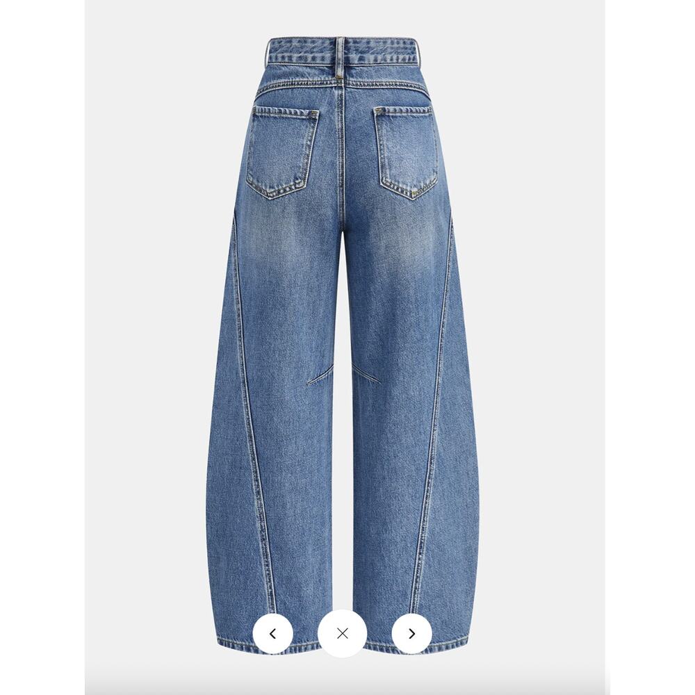 Commense Denim Curved-Leg Jeans Sz M - Picture 2 of 4
